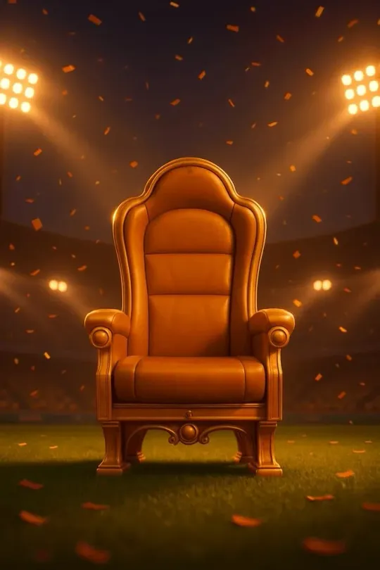 Big Chair concept art — the empty chair at the top of a football career