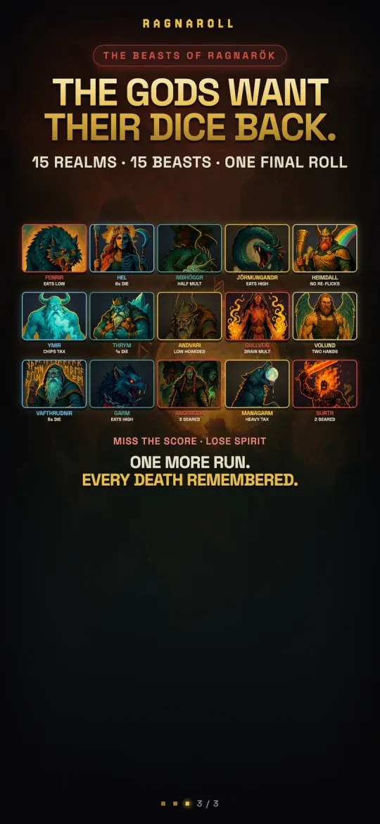 Ragnaroll screenshot — facing the beasts of a Norse realm